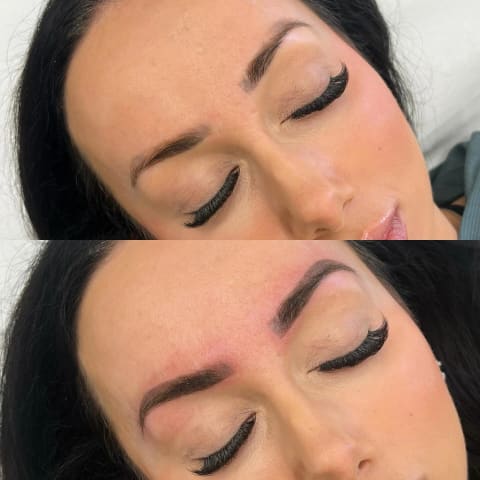 Powder brows semi-permanent makeup