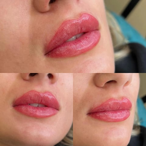 Lip blush semi-permanent makeup treatment