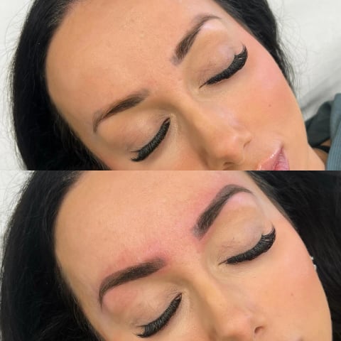 Powder brows semi-permanent makeup